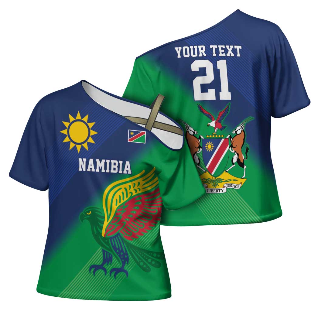 Custom Rugby African Namibia Cross Shoulder Shirt Welwitschias African Fish Eagle