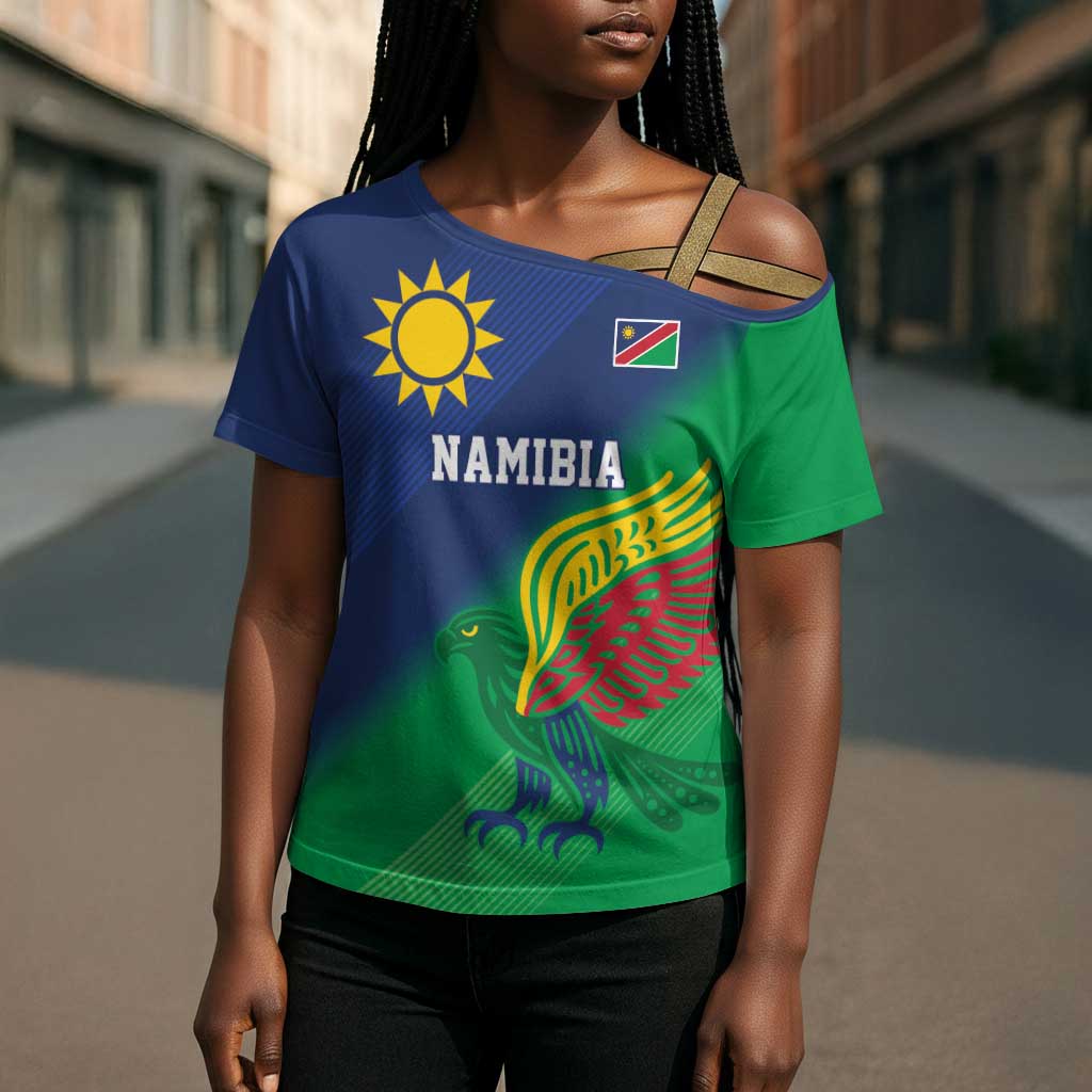 Custom Rugby African Namibia Cross Shoulder Shirt Welwitschias African Fish Eagle