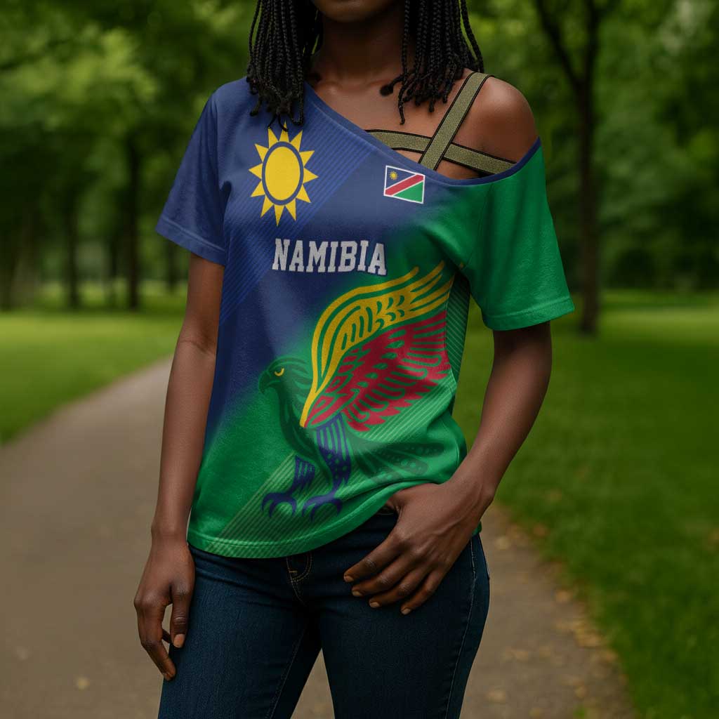 Custom Rugby African Namibia Cross Shoulder Shirt Welwitschias African Fish Eagle