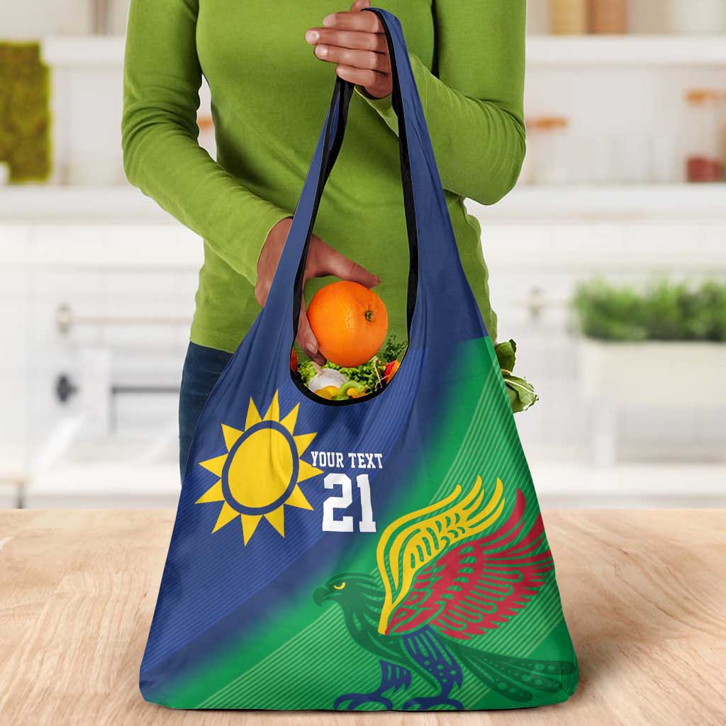 Custom Rugby African Namibia Grocery Bag Welwitschias African Fish Eagle - African Pride