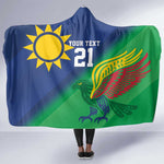 Custom Rugby African Namibia Hooded Blanket Welwitschias African Fish Eagle - African Pride