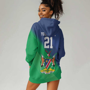 Custom Rugby African Namibia Hoodie Dress Welwitschias African Fish Eagle - African Pride