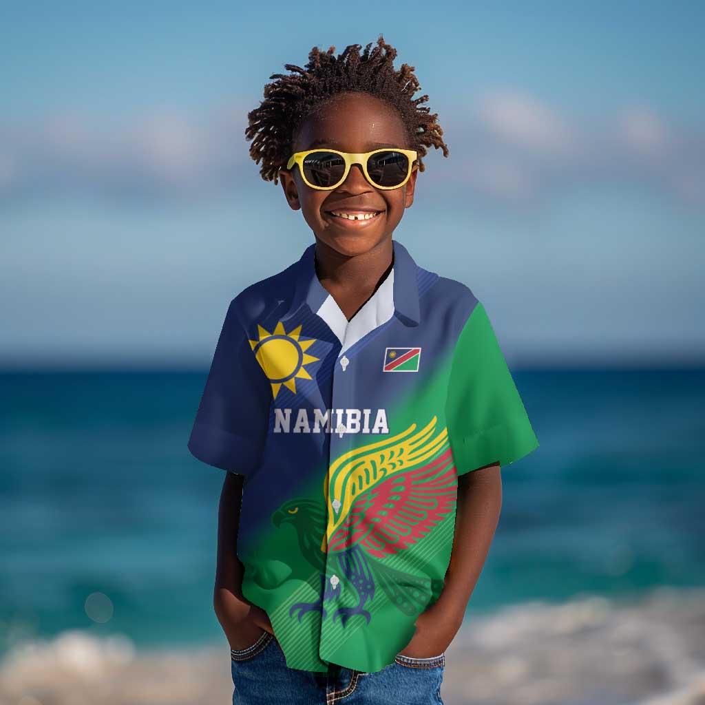 Custom Rugby African Namibia Kid Hawaiian Shirt Welwitschias African Fish Eagle - African Pride