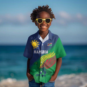 Custom Rugby African Namibia Kid Hawaiian Shirt Welwitschias African Fish Eagle - African Pride
