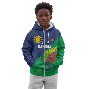 Custom Rugby African Namibia Kid Hoodie Welwitschias African Fish Eagle - African Pride
