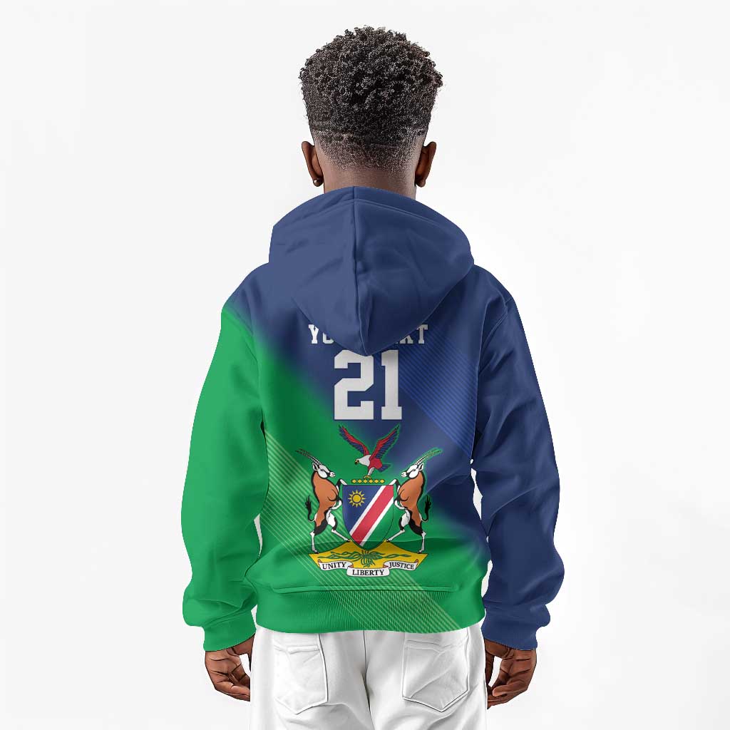 Custom Rugby African Namibia Kid Hoodie Welwitschias African Fish Eagle - African Pride