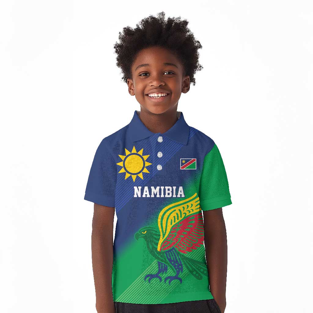 Custom Rugby African Namibia Kid Polo Shirt Welwitschias African Fish Eagle - African Pride