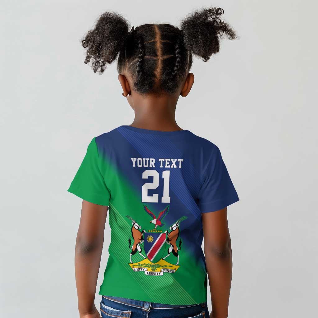 Custom Rugby African Namibia Kid T shirt Welwitschias African Fish Eagle - African Pride