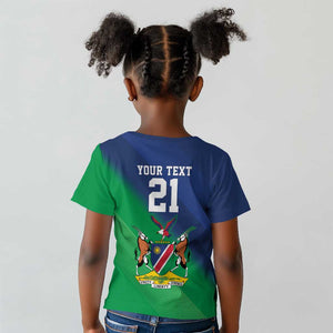 Custom Rugby African Namibia Kid T shirt Welwitschias African Fish Eagle - African Pride