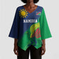 Custom Rugby African Namibia Kimono Sleeve Blouse Welwitschias African Fish Eagle