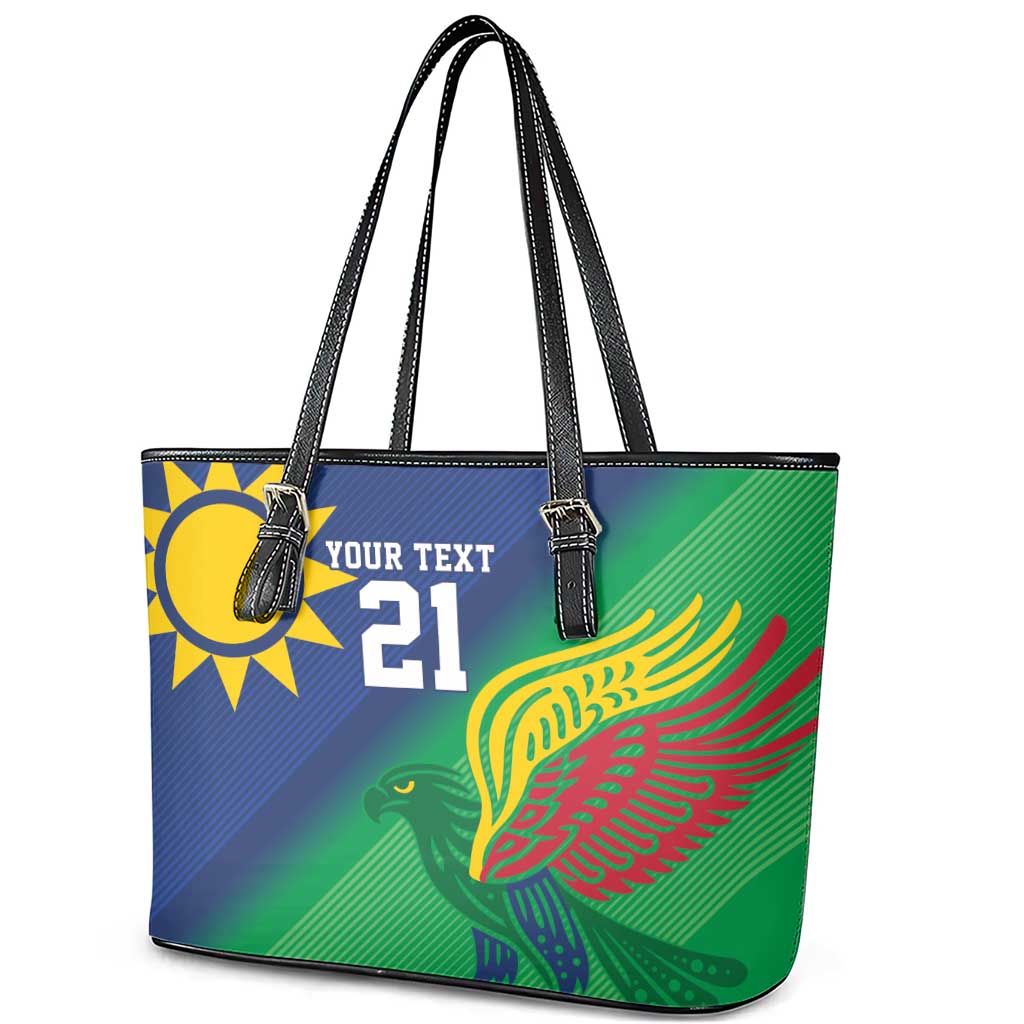 Custom Rugby African Namibia Leather Tote Bag Welwitschias African Fish Eagle - African Pride