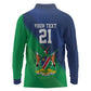 Custom Rugby African Namibia Long Sleeve Polo Shirt Welwitschias African Fish Eagle - African Pride