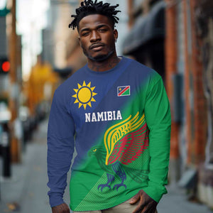 Custom Rugby African Namibia Long Sleeve Shirt Welwitschias African Fish Eagle - African Pride