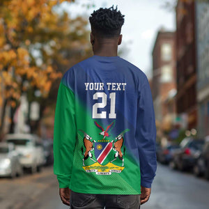Custom Rugby African Namibia Long Sleeve Shirt Welwitschias African Fish Eagle - African Pride