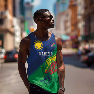 Custom Rugby African Namibia Men Tank Top Welwitschias African Fish Eagle - African Pride