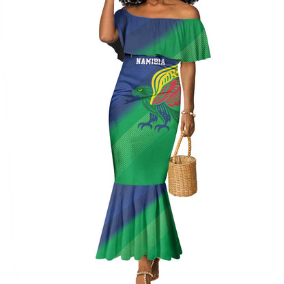 Custom Rugby African Namibia Mermaid Dress Welwitschias African Fish Eagle - African Pride