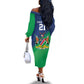Custom Rugby African Namibia Off The Shoulder Long Sleeve Dress Welwitschias African Fish Eagle - African Pride