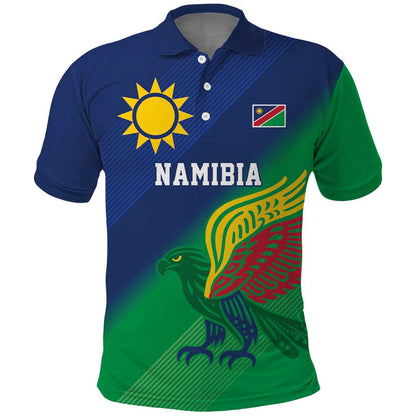 Custom Rugby African Namibia Polo Shirt Welwitschias African Fish Eagle - African Pride