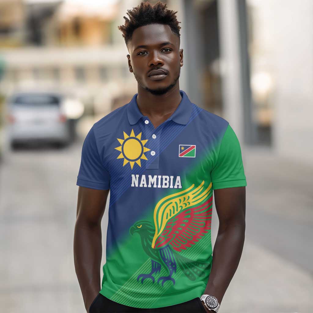 Custom Rugby African Namibia Polo Shirt Welwitschias African Fish Eagle - African Pride