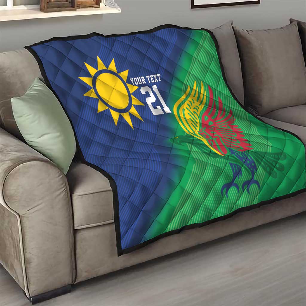 Custom Rugby African Namibia Quilt Welwitschias African Fish Eagle - African Pride