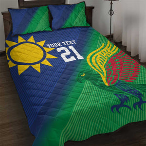 Custom Rugby African Namibia Quilt Bed Set Welwitschias African Fish Eagle - African Pride