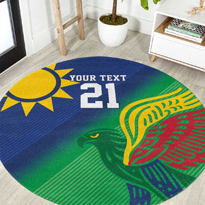 Custom Rugby African Namibia Round Carpet Welwitschias African Fish Eagle - African Pride