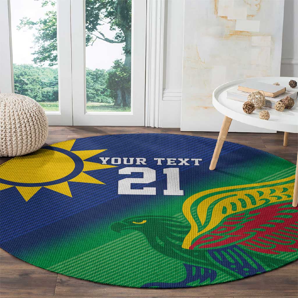 Custom Rugby African Namibia Round Carpet Welwitschias African Fish Eagle - African Pride