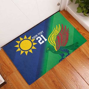 Custom Rugby African Namibia Rubber Doormat Welwitschias African Fish Eagle - African Pride