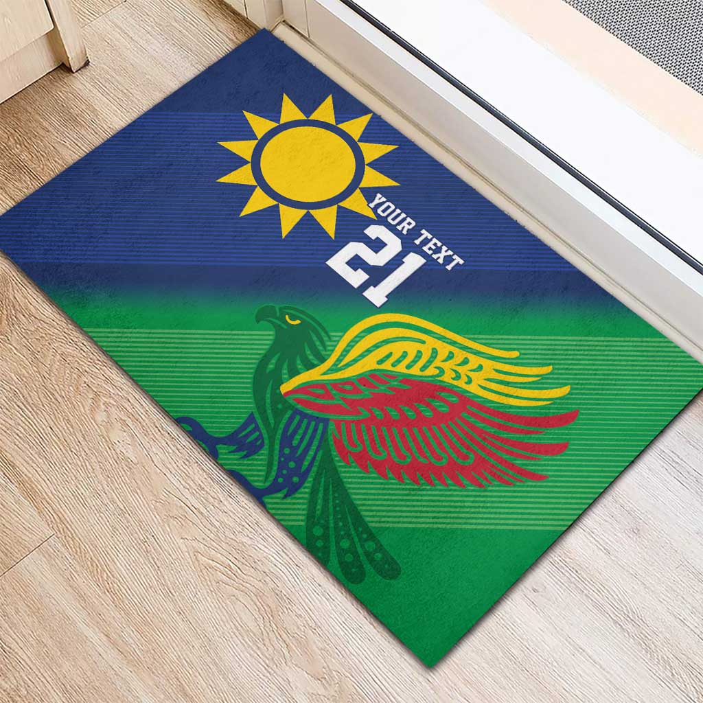 Custom Rugby African Namibia Rubber Doormat Welwitschias African Fish Eagle - African Pride