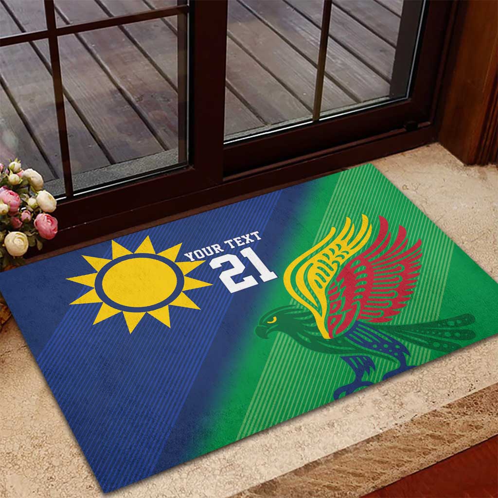 Custom Rugby African Namibia Rubber Doormat Welwitschias African Fish Eagle - African Pride