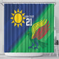 Custom Rugby African Namibia Shower Curtain Welwitschias African Fish Eagle - African Pride