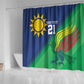 Custom Rugby African Namibia Shower Curtain Welwitschias African Fish Eagle - African Pride