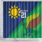 Custom Rugby African Namibia Shower Curtain Welwitschias African Fish Eagle - African Pride