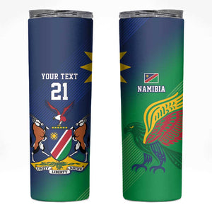Custom Rugby African Namibia Skinny Tumbler Welwitschias African Fish Eagle - African Pride