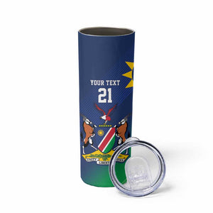 Custom Rugby African Namibia Skinny Tumbler Welwitschias African Fish Eagle - African Pride