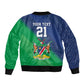 Custom Rugby African Namibia Sleeve Zip Bomber Jacket Welwitschias African Fish Eagle - African Pride