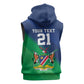 Custom Rugby African Namibia Sleeveless Zip Hoodie Welwitschias African Fish Eagle - African Pride