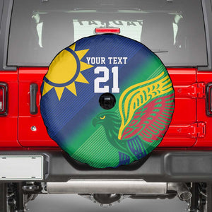 Custom Rugby African Namibia Spare Tire Cover Welwitschias African Fish Eagle - African Pride