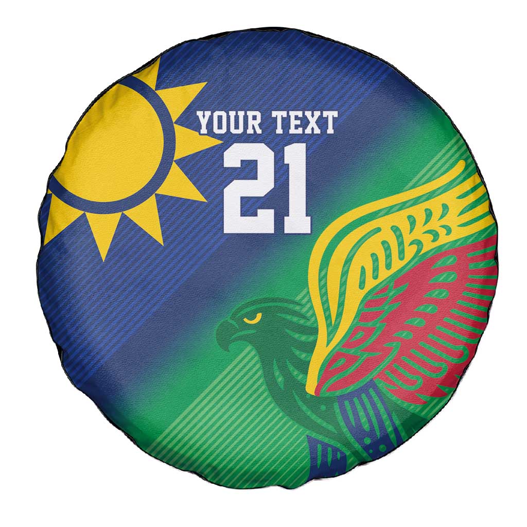 Custom Rugby African Namibia Spare Tire Cover Welwitschias African Fish Eagle - African Pride