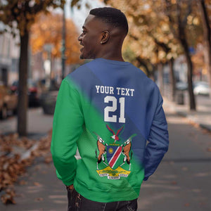 Custom Rugby African Namibia Sweatshirt Welwitschias African Fish Eagle - African Pride