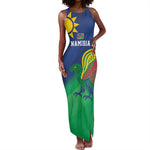 Custom Rugby African Namibia Tank Maxi Dress Welwitschias African Fish Eagle - African Pride