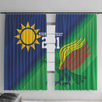 Custom Rugby African Namibia Window Curtain Welwitschias African Fish Eagle - African Pride