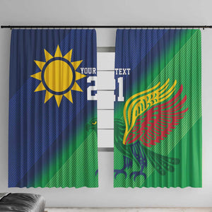 Custom Rugby African Namibia Window Curtain Welwitschias African Fish Eagle - African Pride