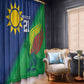 Custom Rugby African Namibia Window Curtain Welwitschias African Fish Eagle - African Pride