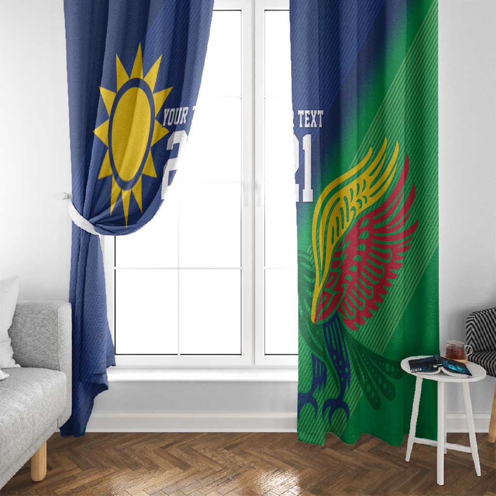 Custom Rugby African Namibia Window Curtain Welwitschias African Fish Eagle - African Pride