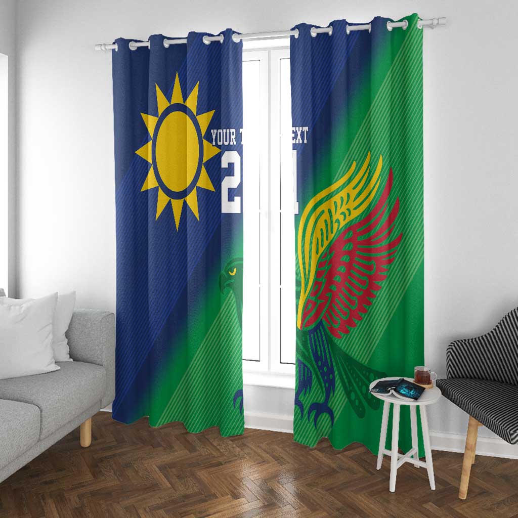 Custom Rugby African Namibia Window Curtain Welwitschias African Fish Eagle - African Pride
