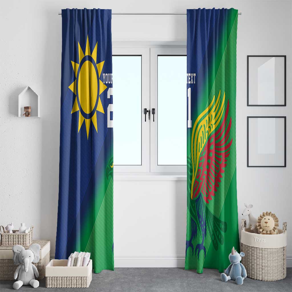 Custom Rugby African Namibia Window Curtain Welwitschias African Fish Eagle - African Pride
