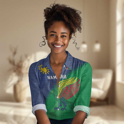 Custom Rugby African Namibia Women Casual Shirt Welwitschias African Fish Eagle - African Pride