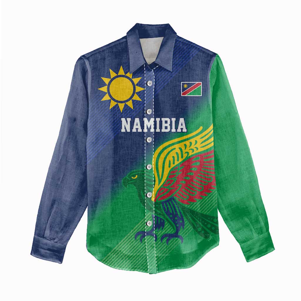 Custom Rugby African Namibia Women Casual Shirt Welwitschias African Fish Eagle - African Pride