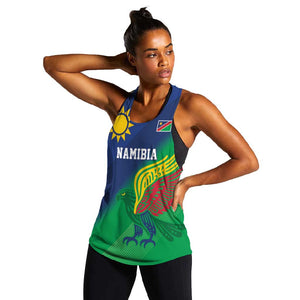 Custom Rugby African Namibia Women Racerback Tank Welwitschias African Fish Eagle - African Pride